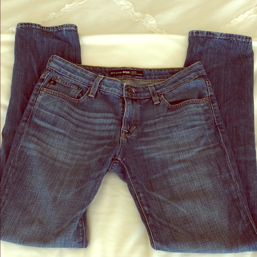 Big Star Mid Raise Straight Leg Jeans